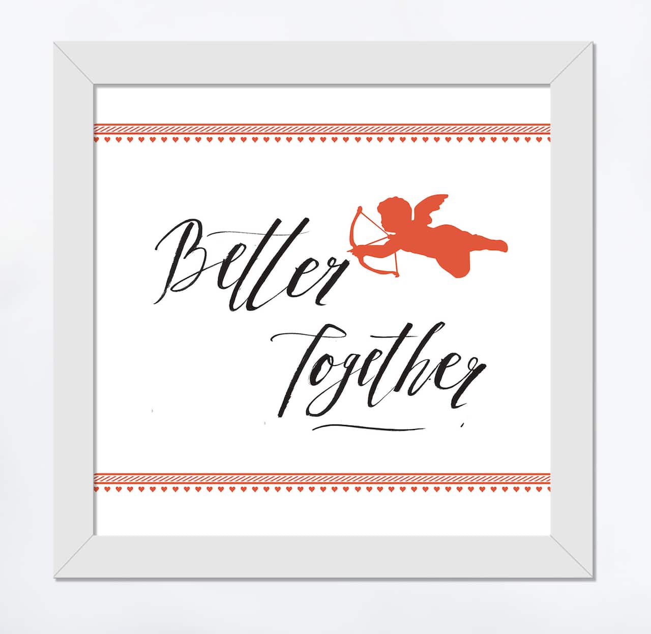 Better Together 16" x 16" White Framed Print Under Plexiglass